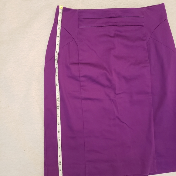 WORTHINGTON SATEEN PURPLE PENCIL SKIRT - Picture 4 of 9